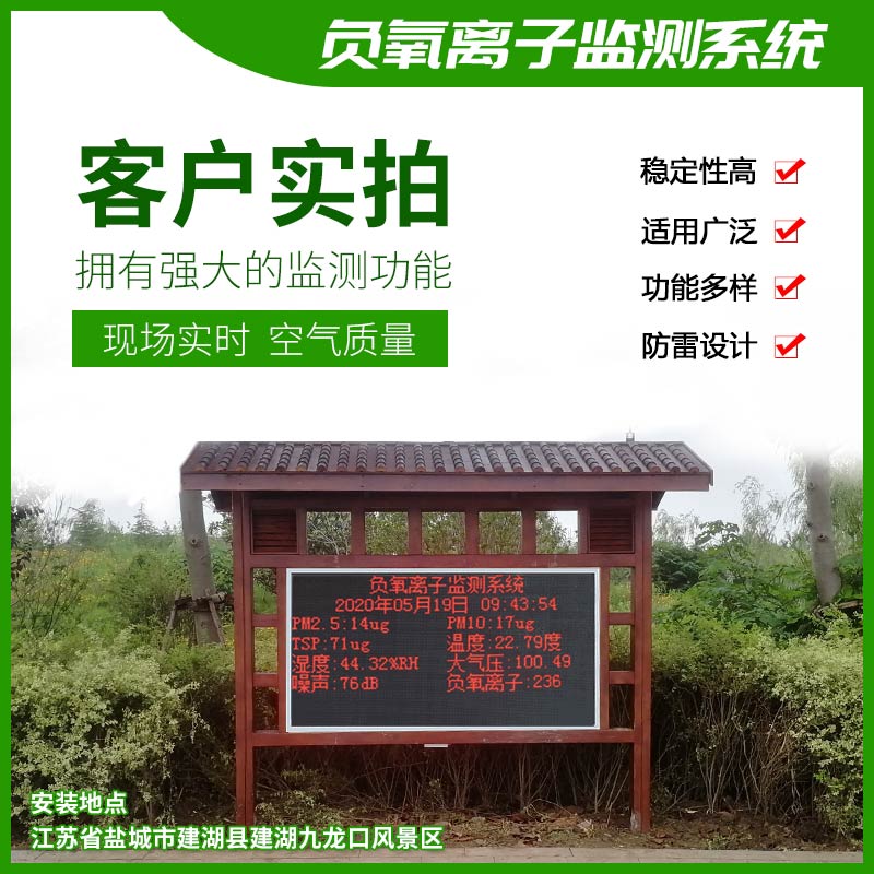 去公園吸氧，看看負氧離子在線監測儀！
